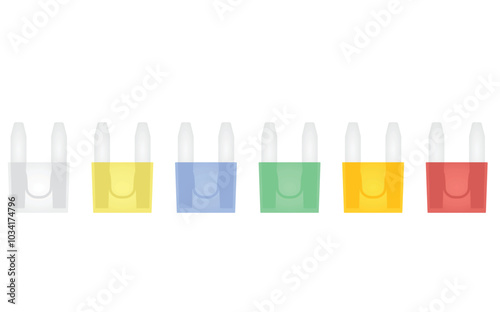 Colorful fuse set. vector illustration