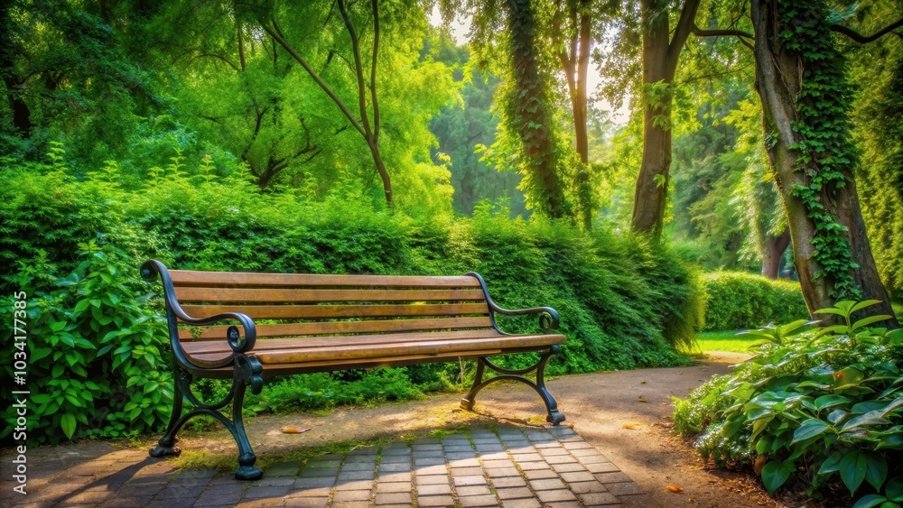 Park bench surrounded by greenery , park, bench, nature, outdoor, park bench, relaxation, peaceful, tranquil, greenery Park bench surrounded by greenery , park, bench, nature, outdoor, park bench, relaxation, peaceful, tranquil, greenery