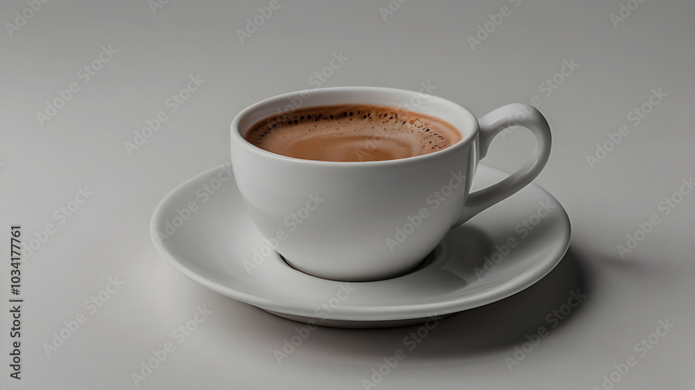 Coffee mug hot drink paper cup icon illustrated cinnamon and saucer wooden table realistic ove background Coffee mug hot drink paper cup icon illustrated cinnamon and saucer wooden table realistic ove background