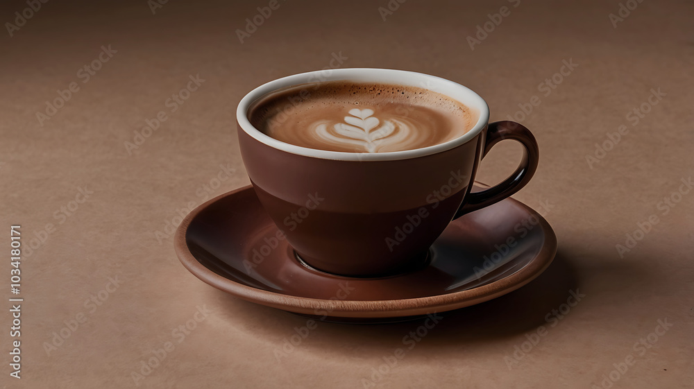 Coffee mug hot drink paper cup icon illustrated cinnamon and saucer wooden table realistic ove background Coffee mug hot drink paper cup icon illustrated cinnamon and saucer wooden table realistic ove background