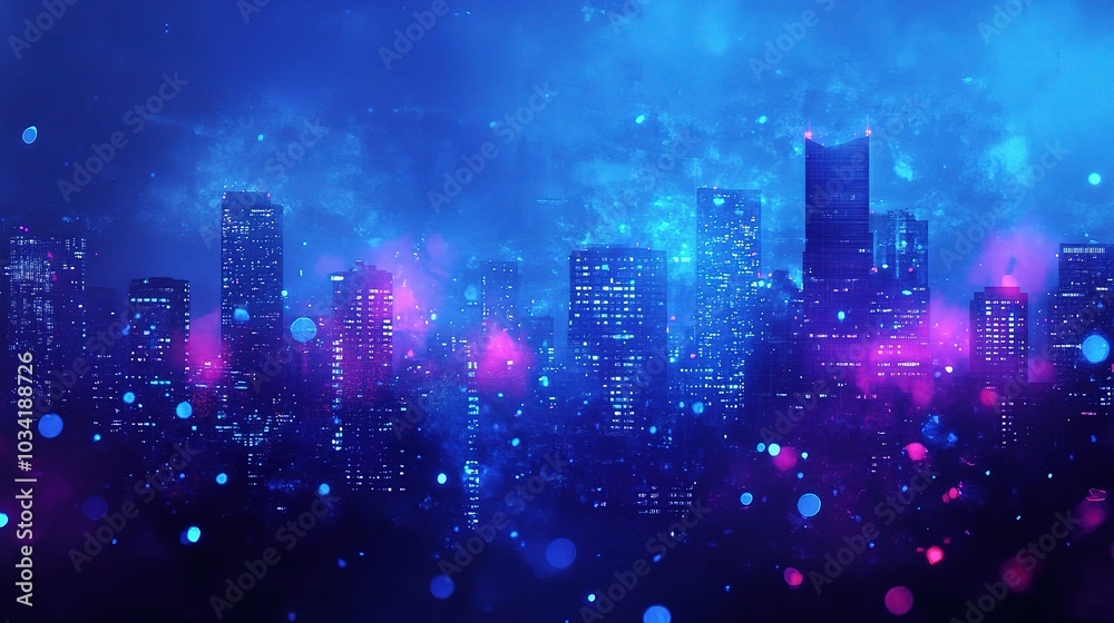 Neon cityscape Neon cityscape