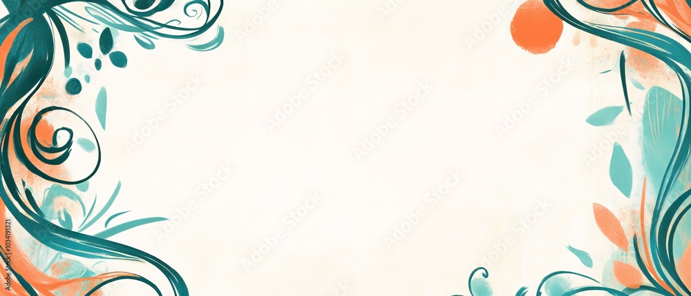 abstract floral invitation template with space abstract floral invitation template with space