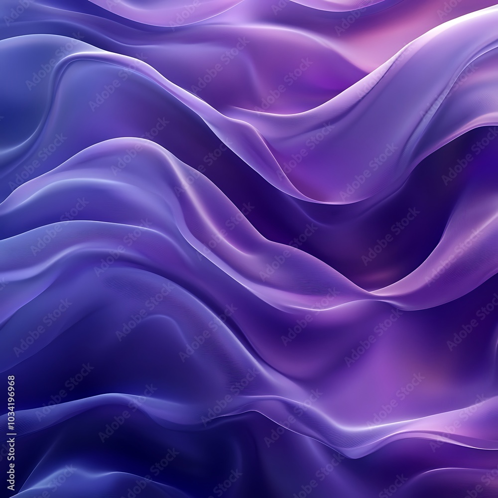 Obraz premium A flowing abstract design featuring waves of purple and blue hues.