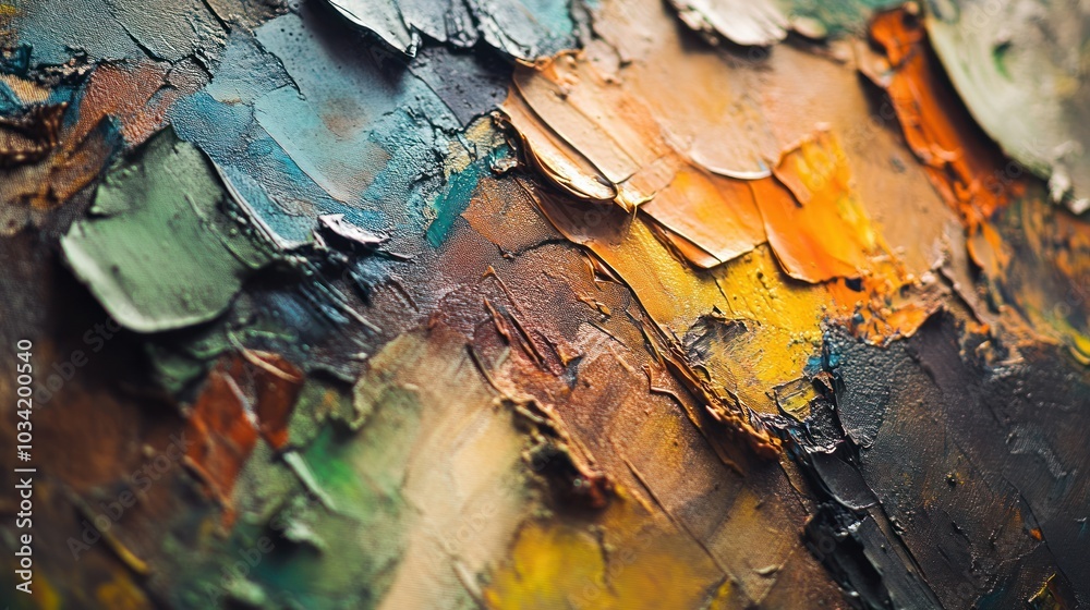 Vibrant Abstract Oil Painting with Textured Brushstrokes and Rich, Bold Colors Vibrant Abstract Oil Painting with Textured Brushstrokes and Rich, Bold Colors