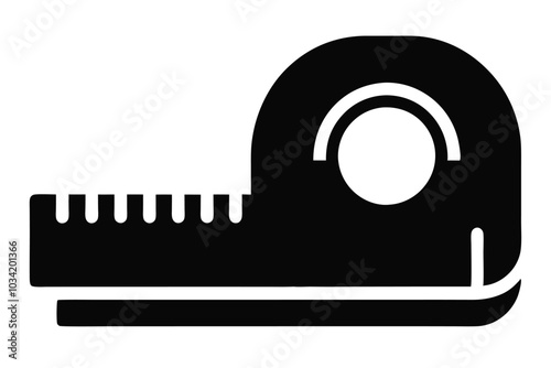 Measuring tape Vector black icon design on white background