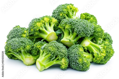 Fresh Broccoli Isolated on White Background