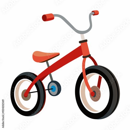 Children's tricycle vector illustration 