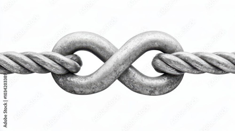 Obraz premium Infinity Symbol Metal Chain Link