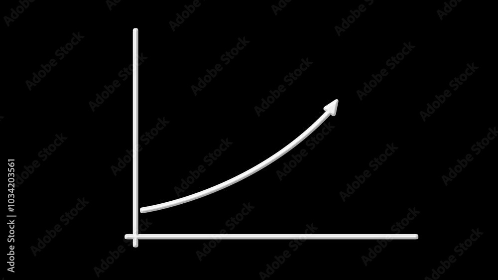 Abstract increasing business graph animation. Abstract increasing business graph animation.