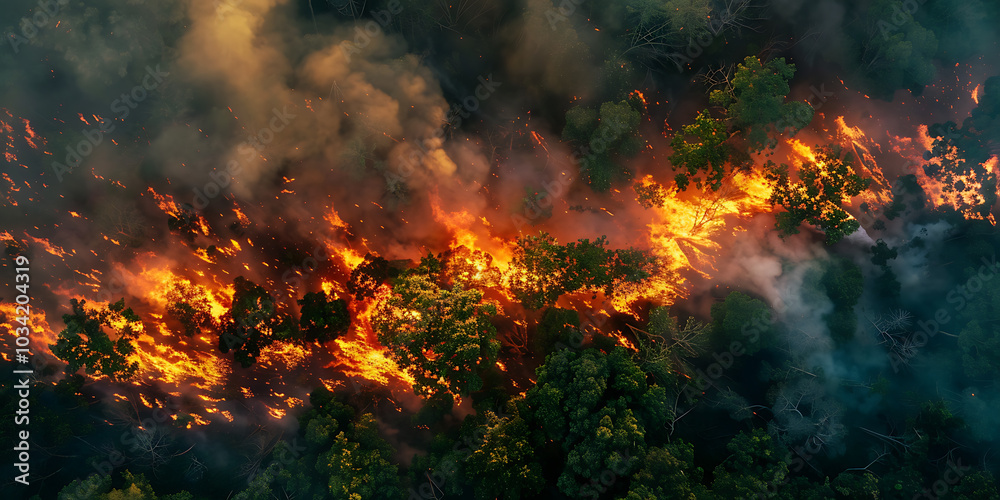 Drone View of a Forest Fire: A Powerful Perspective on the Devastating Impact of Wildfires on Ecosystems and the Urgent Need for Environmental Protection Drone View of a Forest Fire: A Powerful Perspective on the Devastating Impact of Wildfires on Ecosystems and the Urgent Need for Environmental Protection