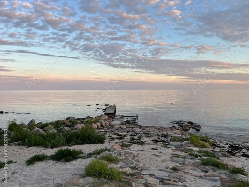 sunset at the beach photo