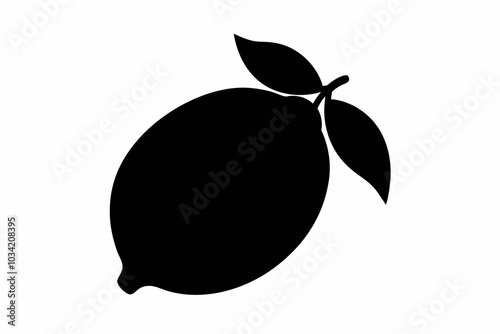 Silhouette of lemon fruit drawing icon vector illustration, orange fruit silhouette vector

