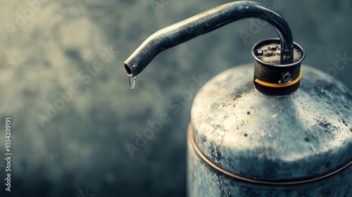 A close-up view of an oil can photo