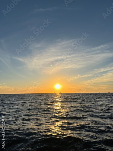 sunset in the sea