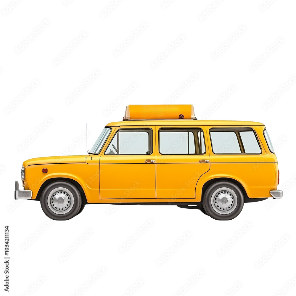 yellow taxi car isolated on white background yellow taxi car isolated on white background