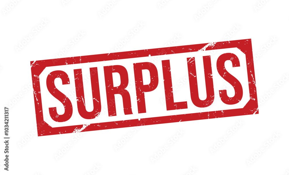 Surplus Red rubber stamp on white background. Surplus stamp sign. Surplus stamp. Surplus Red rubber stamp on white background. Surplus stamp sign. Surplus stamp.