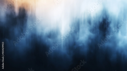 Abstract blue and white gradient misty clouds