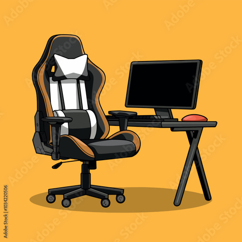  Gamer chair, gaming concept