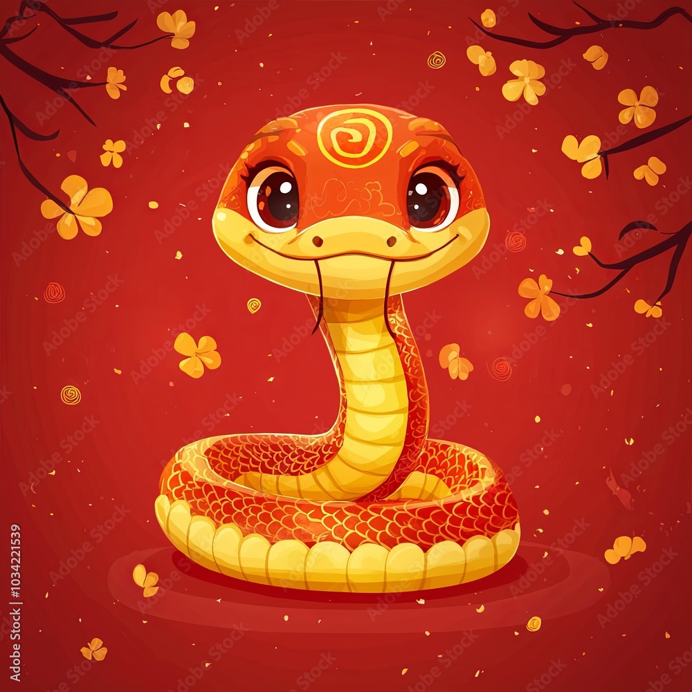 Fototapeta premium Chinese traditional festival Spring Festival, zodiac year of the snake