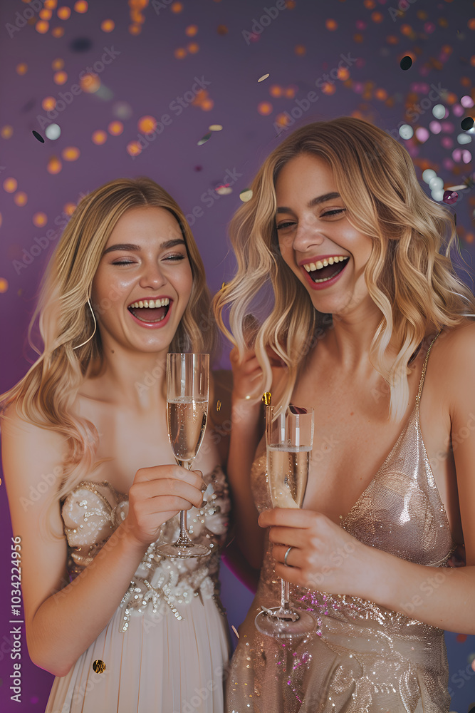 portrait of a woman celebrating victory, new year, birthday portrait of a woman celebrating victory, new year, birthday