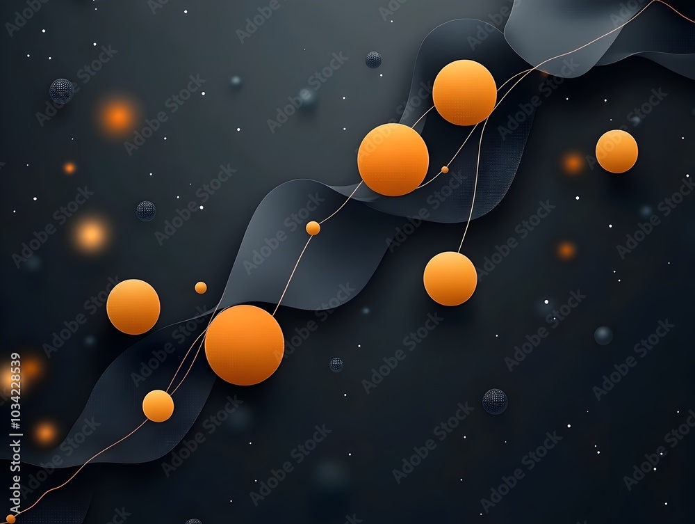 Fototapeta premium Futuristic digital backdrop with glowing interfaces floating data streams and pulsing electromagnetism ideal for technological networks data transmission and encryption digital archives