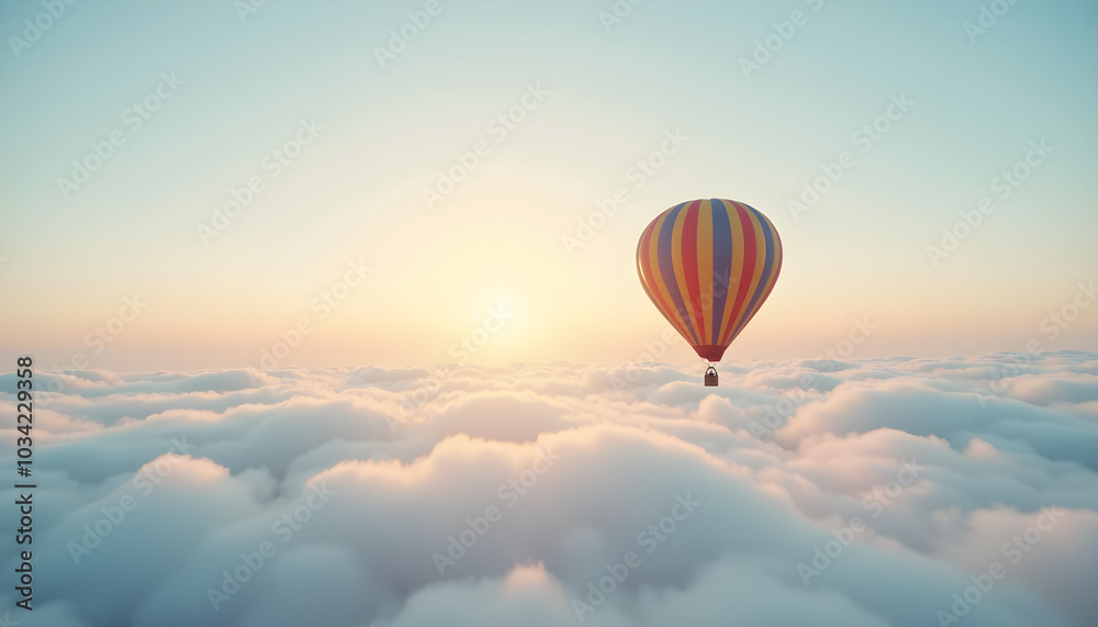 Fototapeta premium hot air balloon over sky