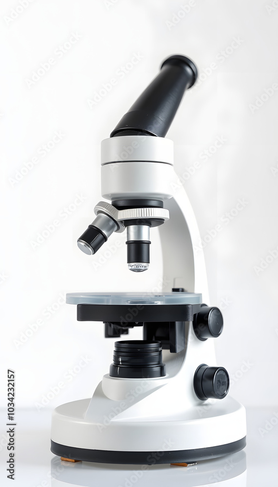 children's microscope on a transparent background close-up isolated with white highlights, png children's microscope on a transparent background close-up isolated with white highlights, png