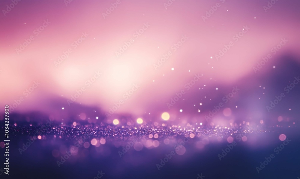 Purple glitter and light bokeh. Purple glitter and light bokeh.