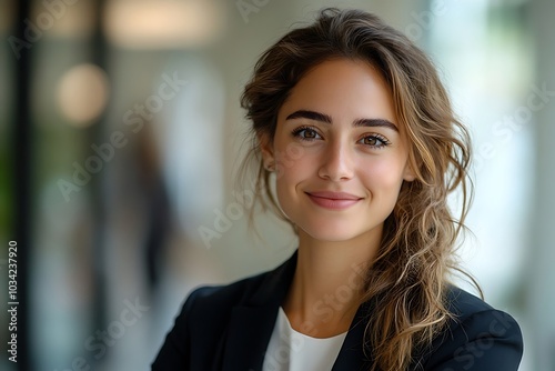 Smiling Businesswoman in White Shirt and Blazer Free Download Smiling Businesswoman in White Shirt and Blazer - GFXLoad