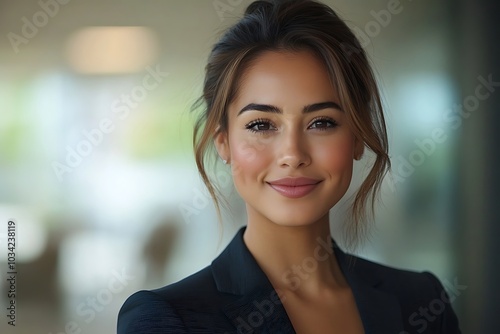 Wallpaper Mural Smiling Businesswoman Portrait  Confident and Ready for Success. Torontodigital.ca