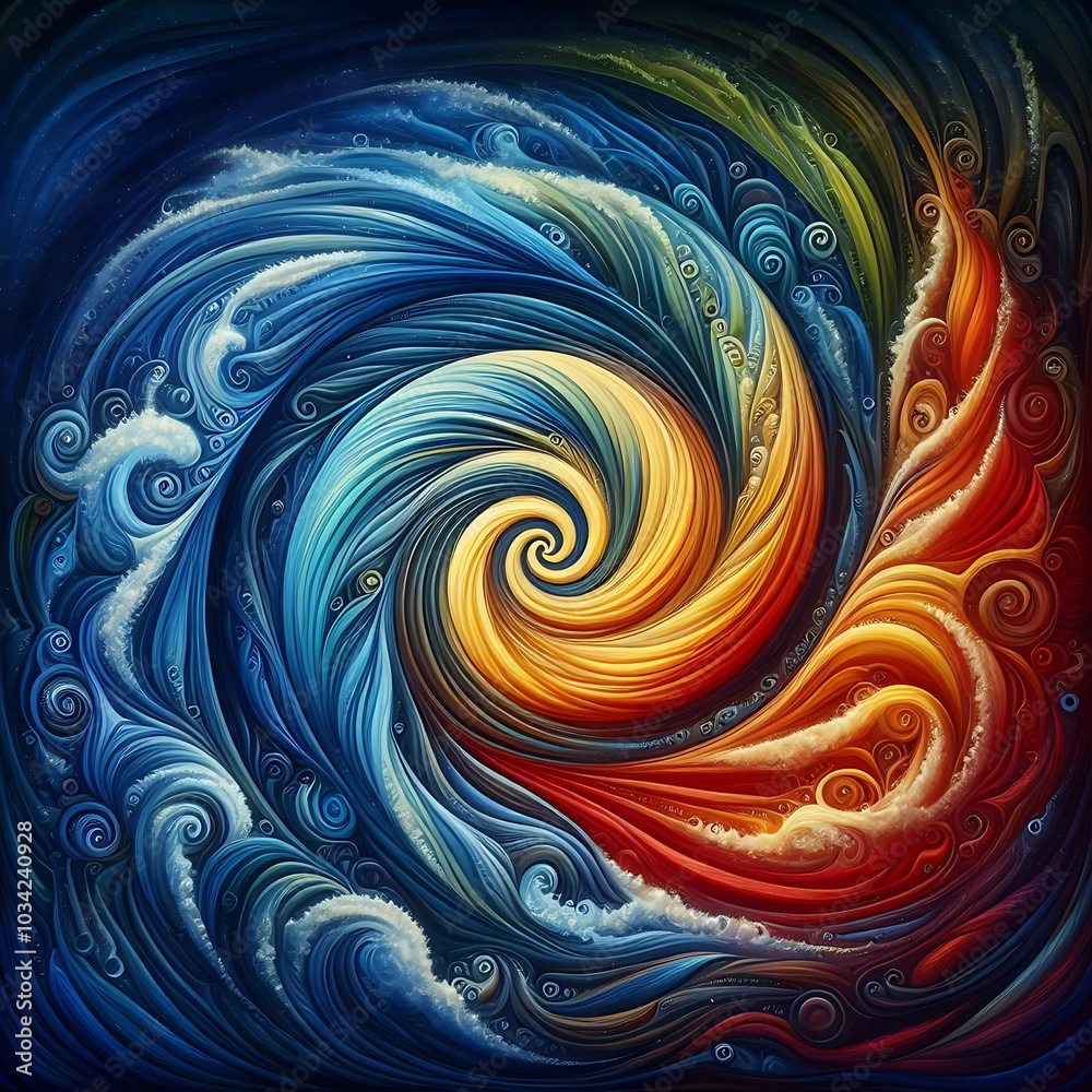 Fototapeta premium Mandala Oriental com Símbolo Yin Yang: Equilíbrio e Harmonia