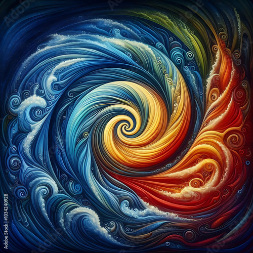 Mandala Oriental com Símbolo Yin Yang: Equilíbrio e Harmonia