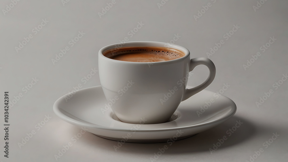 Coffee mug hot drink paper cup icon illustrated cinnamon and saucer wooden table realistic ove background Coffee mug hot drink paper cup icon illustrated cinnamon and saucer wooden table realistic ove background