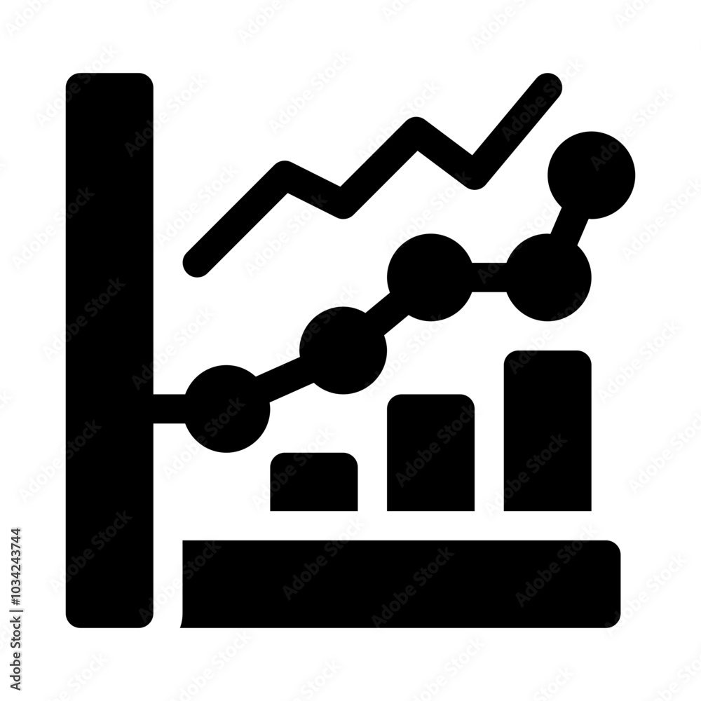 Line Graph glyph icon