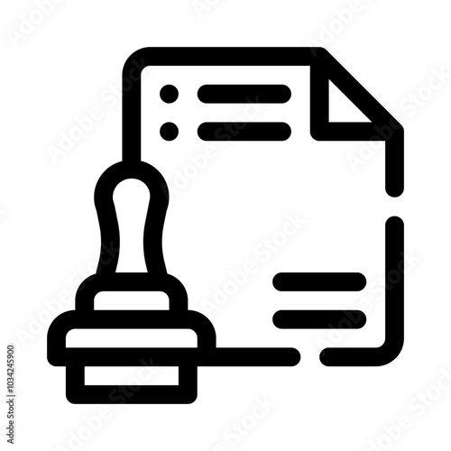 immigration approval line icon