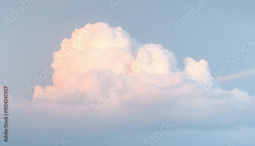 cloud background with a pastel colour isolated with white highlights, png