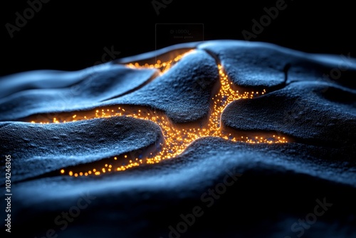 Skin regenerating in a magical glow, with cells visibly stitching together in real-time photo