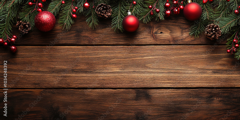 Christmas decoration on wooden background Christmas decoration on wooden background