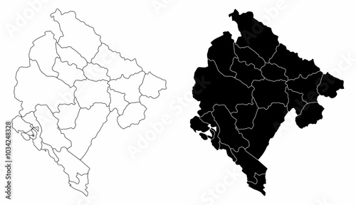 Montenegro administrative maps