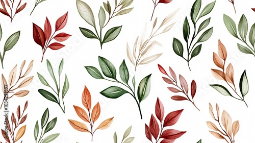 Elegant Watercolor Leaf Patterns for Modern Botanical Design and Home Decor