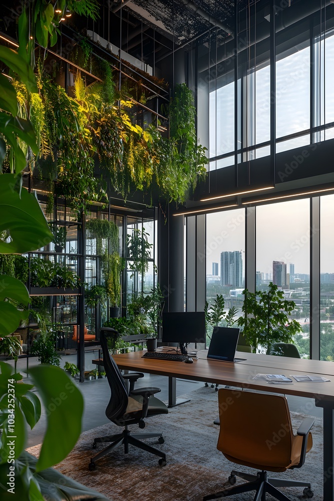 Sustainable Workspace: Plant Inclusions, Environmental Ambiance Sustainable Workspace: Plant Inclusions, Environmental Ambiance