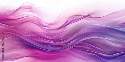 Abstract background with purple and pink waves, dynamic design, gradient transitions, artistic look, smooth lines.