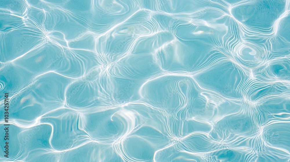 Abstract Water Texture Ripples and Reflections on Blue Surface Abstract Water Texture Ripples and Reflections on Blue Surface