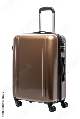 PNG Luggage suitcase brown white background.