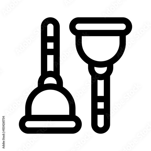 Plunger line icon