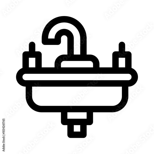 Sink line icon