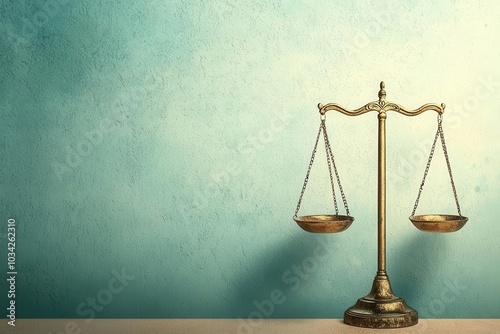 Scales of justice with light and shadow, moral choices, flat design illustration