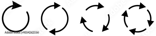 Refresh icon vector. Green recycle vector icon symbol. Repeat and reload icons set and arrow rotation circle. Sync icon symbol convert button sign.
