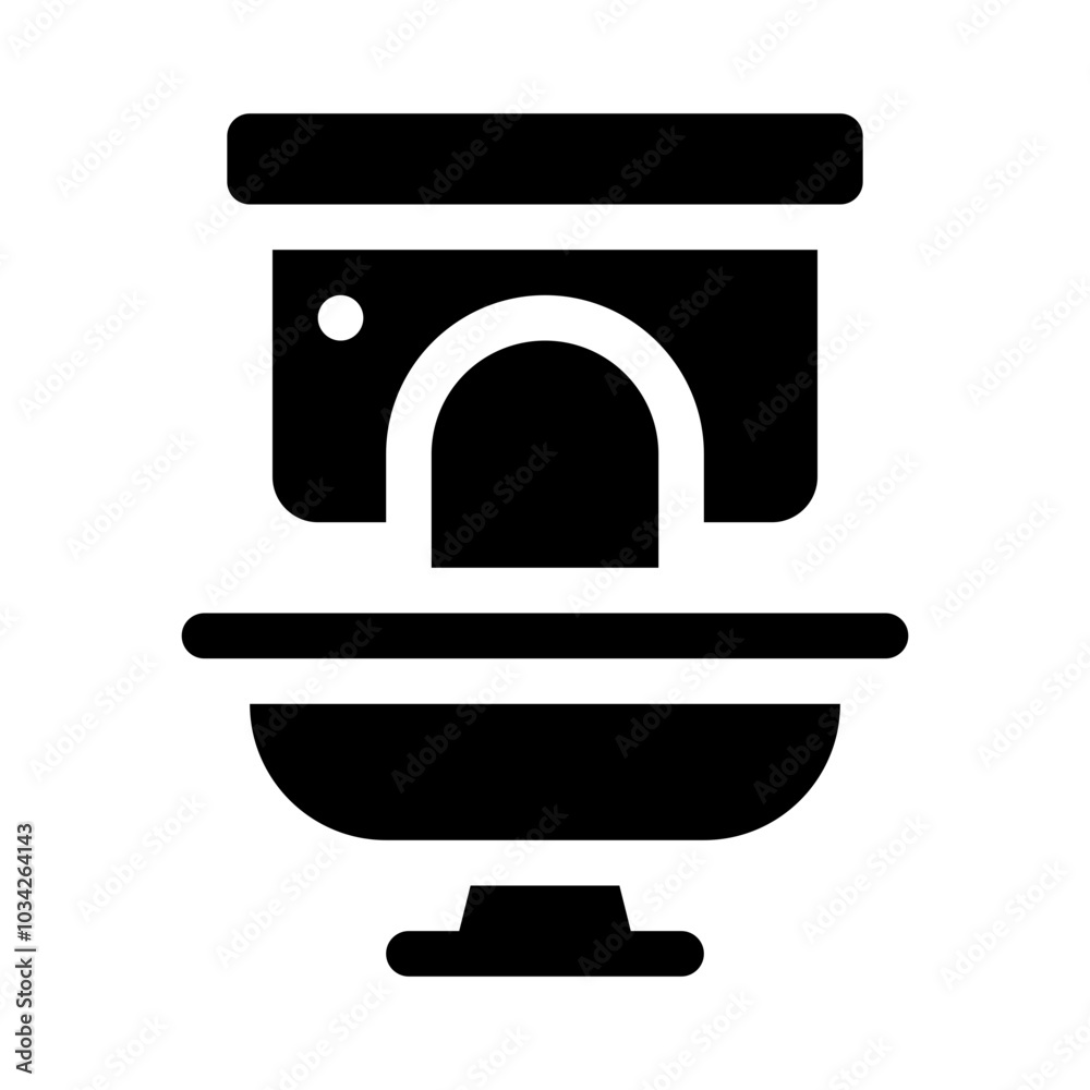 Toilet glyph icon Toilet glyph icon