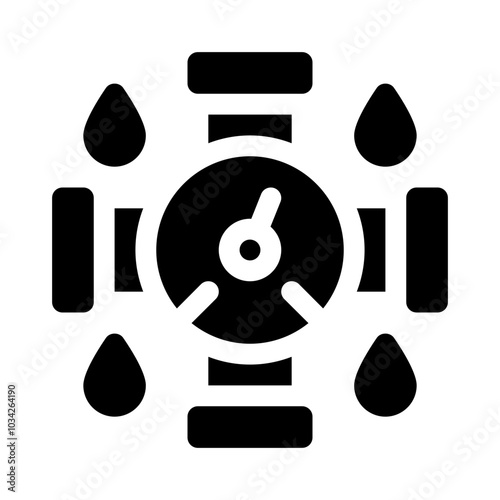 Water Meter glyph icon